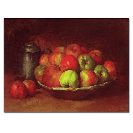 Gustave Courbet 'Still Life With Fruit 1871-72' Canvas Art,24x32